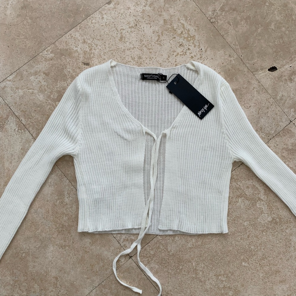 NWT Natsy Gal Tie Front Crop Top
